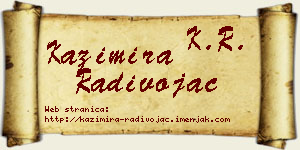 Kazimira Radivojac vizit kartica